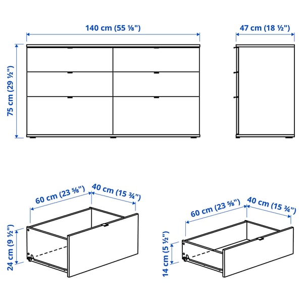 VIHALS Combinación de armario, blanco/espejo de vidrio, 96 1/2x22 1/2x78 3/4 "