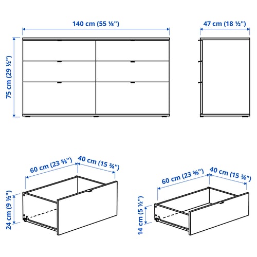VIHALS Combinación de armario, blanco/espejo de vidrio, 96 1/2x22 1/2x78 3/4 "
