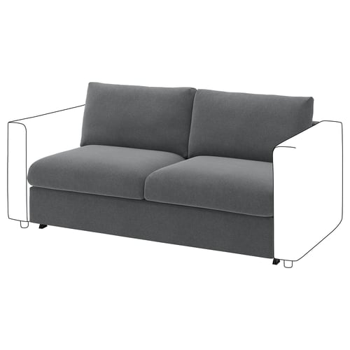 VIMLE 2 módulos sofá cama, Johanneshov gris oscuro