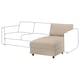 VIMLE Módulo chaise longue, Kelinge beige