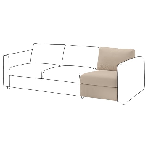 VIMLE Módulo seccional, 1 plaza, Kelinge beige