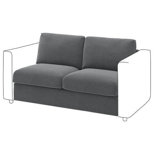 VIMLE Módulo seccional, 2 plazas, Johanneshov gris oscuro