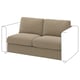 VIMLE Módulo seccional, 2 plazas, Johanneshov marrón-beige