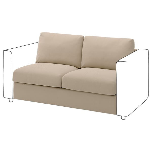 VIMLE Módulo seccional, 2 plazas, Kelinge beige