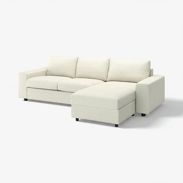 VIMLE Módulo seccional, 4 plazas, +reposabrazos anchos/Gunnared beige