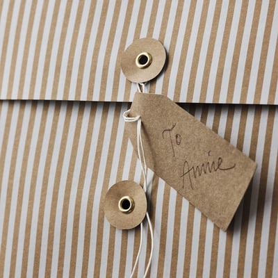 VINTERFINT Bolsa de regalo, formas variadas marrón, 7 ¾x10 ¼ "