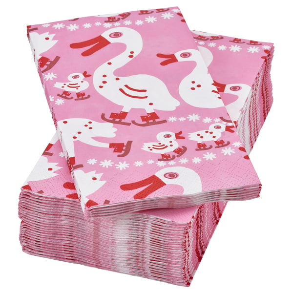VINTERFINT Servilleta de papel, pato rosado, 15x15 "
