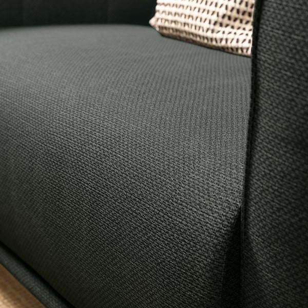 VISKAFORS Sillón de 1.5 plazas, Lejde gris/verde/marrón