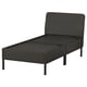VITTSKÄR Chaise longue modular, exterior/ratán de plástico gris oscuro