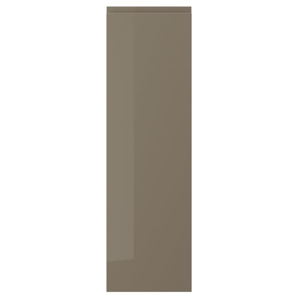 VOXTORP Puerta, alto brillo marrón grisáceo oscuro, 12x40 "