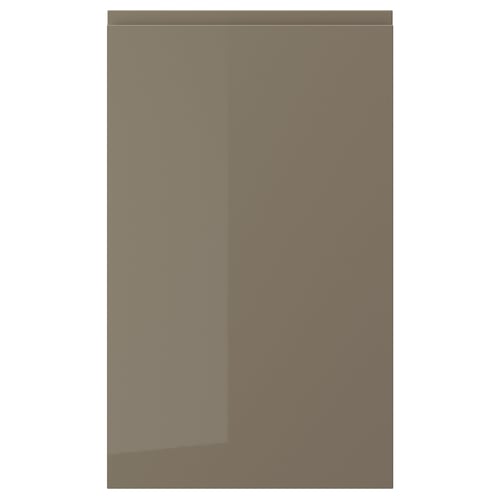 VOXTORP Puerta, alto brillo marrón grisáceo oscuro, 18x30 "