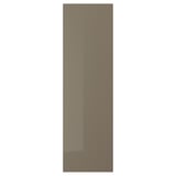 VOXTORP Puerta, alto brillo marrón grisáceo oscuro, 18x60 "
