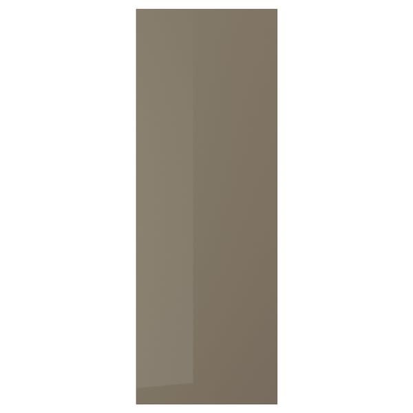 VOXTORP Puerta, alto brillo marrón grisáceo oscuro, 18x50 "