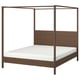 YTTERVÅG Base de cama con dosel, marrón grisáceo/Luröy, Tamaño King